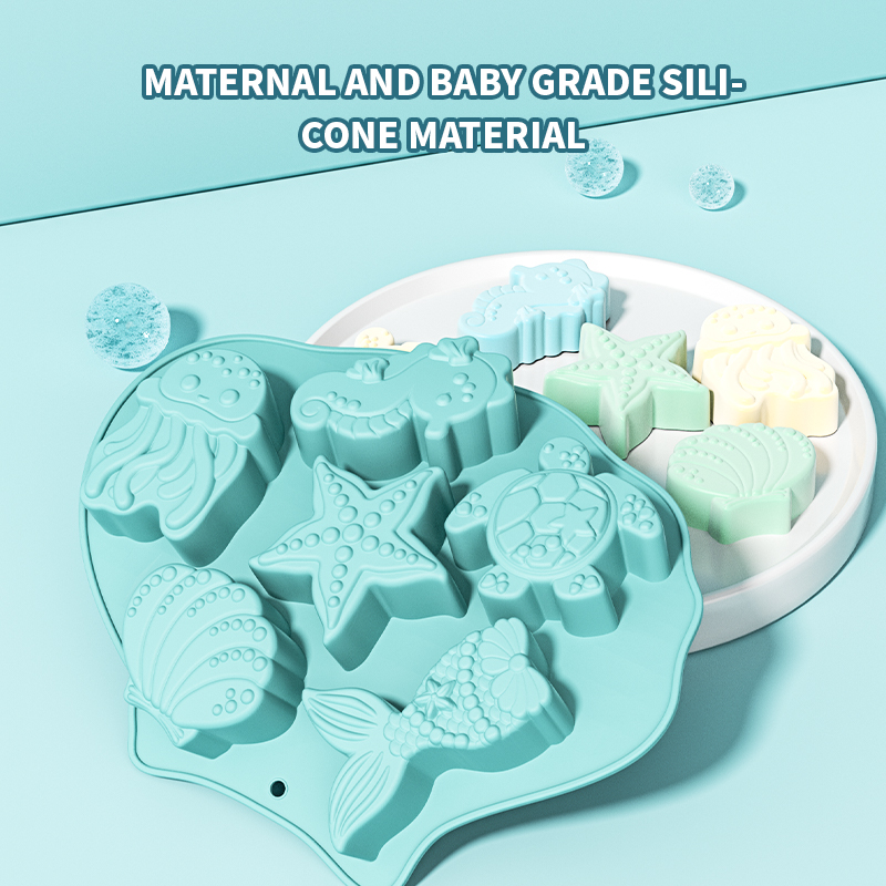 Kitchen Baking Utensils - Molde de Silicone Ocean Fondant: Concha,