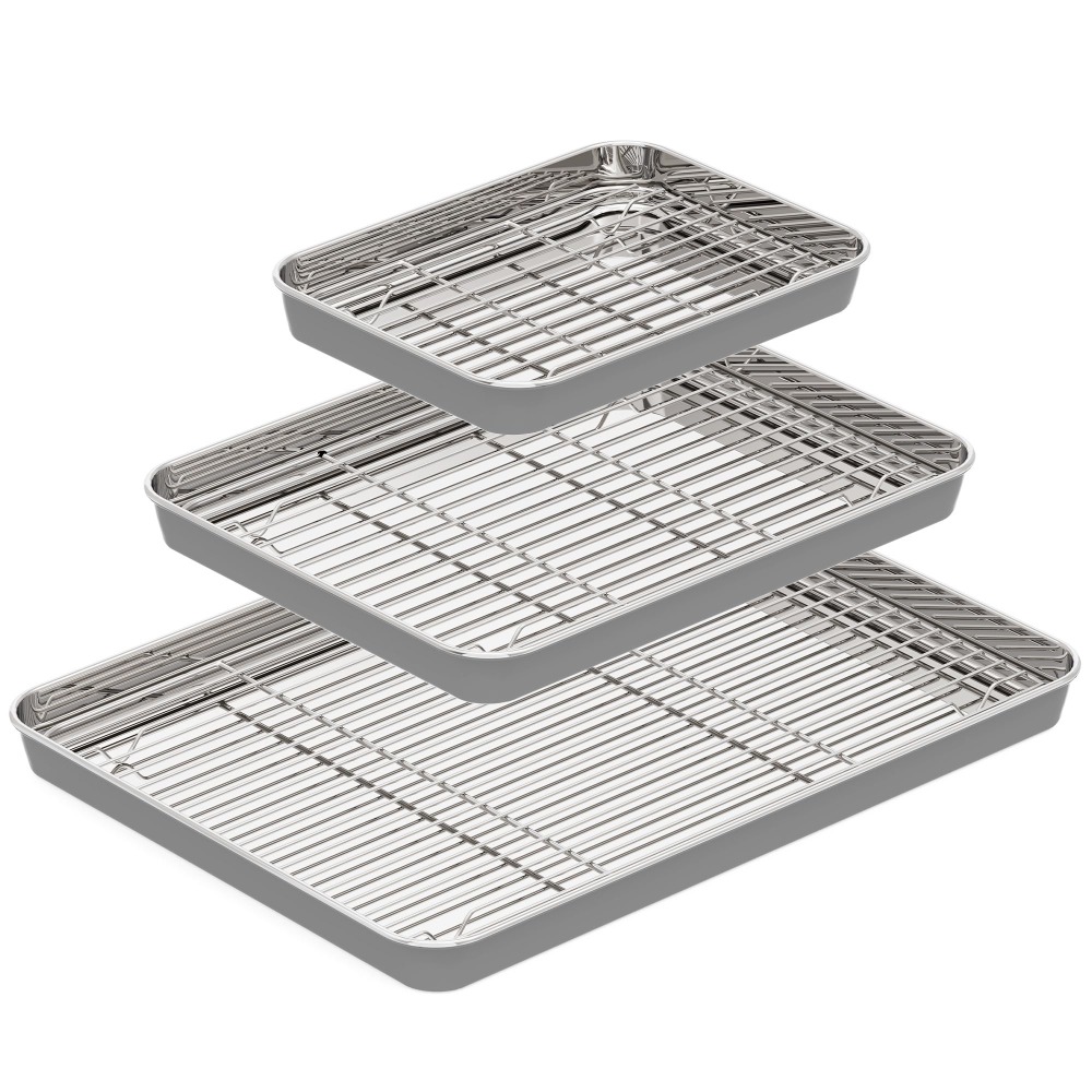 Cooling Rack Wire - Assadeira de Aço Inoxidável com Grelha,