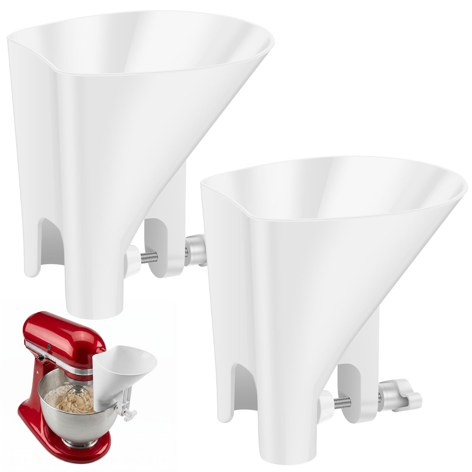 Kitchen Baking Mixer - Funil de Farinha Antiderramamento para Batedeira