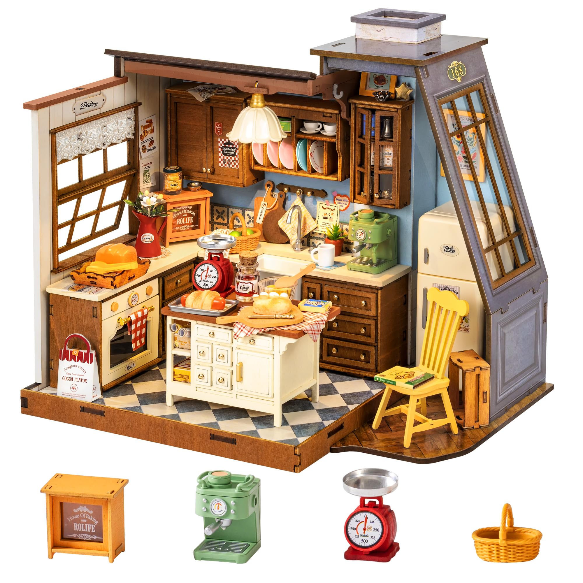 Baking Kitchen Robotime - Rolife diy kit de casa em