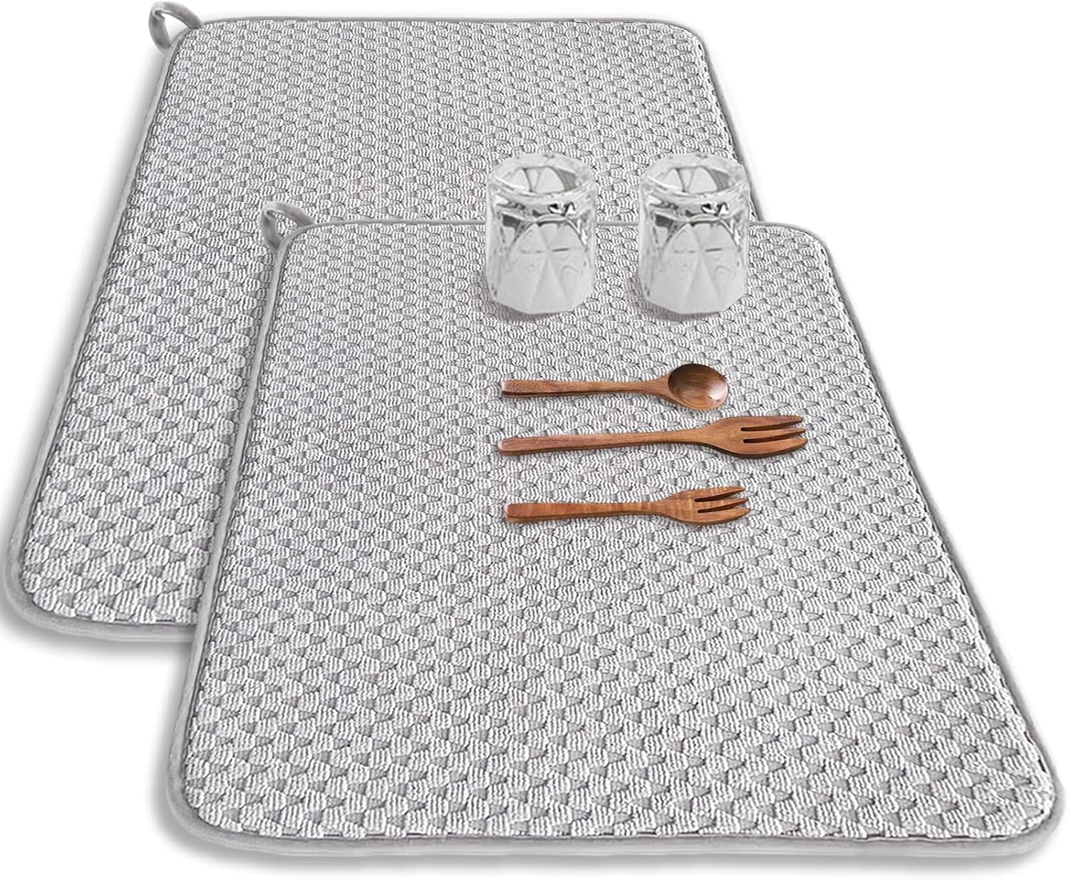 Kitchen Baking Mat - Conjunto de 2 tapetes de microfibra