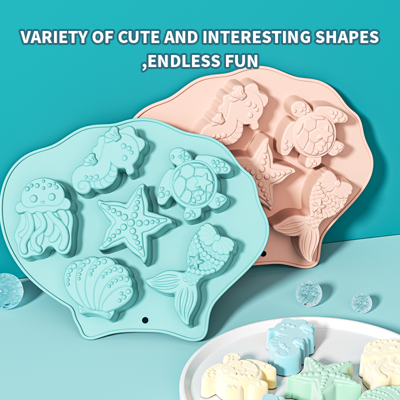 Molde de Silicone Ocean Fondan - Kitchen Baking Utensils avaliação e preço