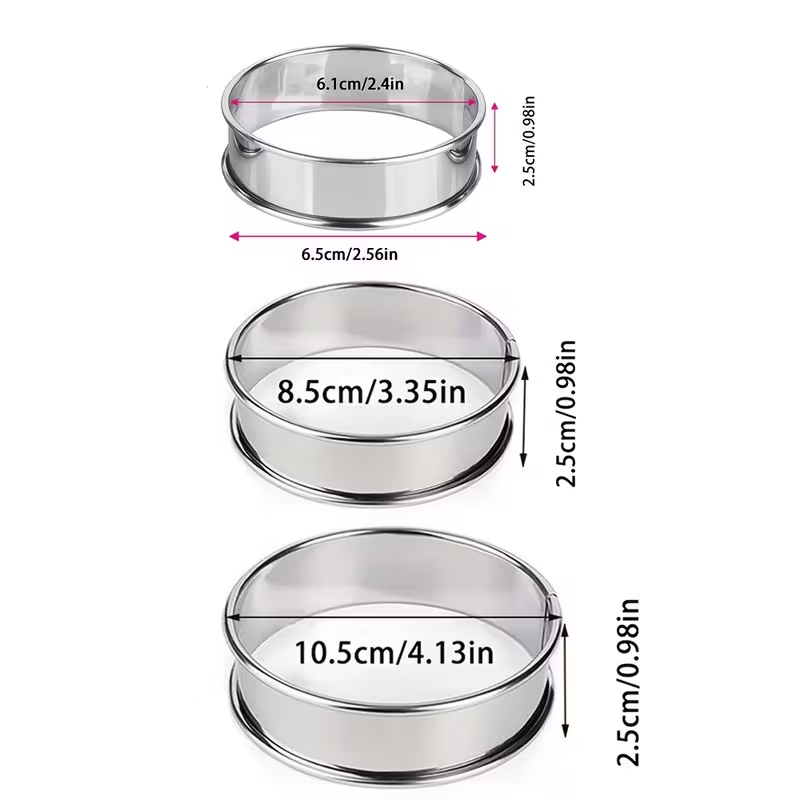 1 Peça Aro de Aço Inoxidável c - Kitchen Roll Baking avaliação e preço