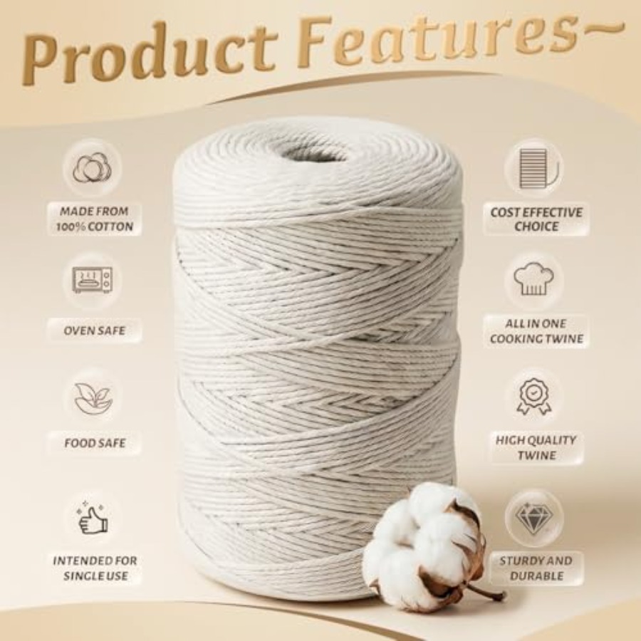 Corda de Açougueiro 100% Algod - Kitchen Baking Twine avaliação e preço