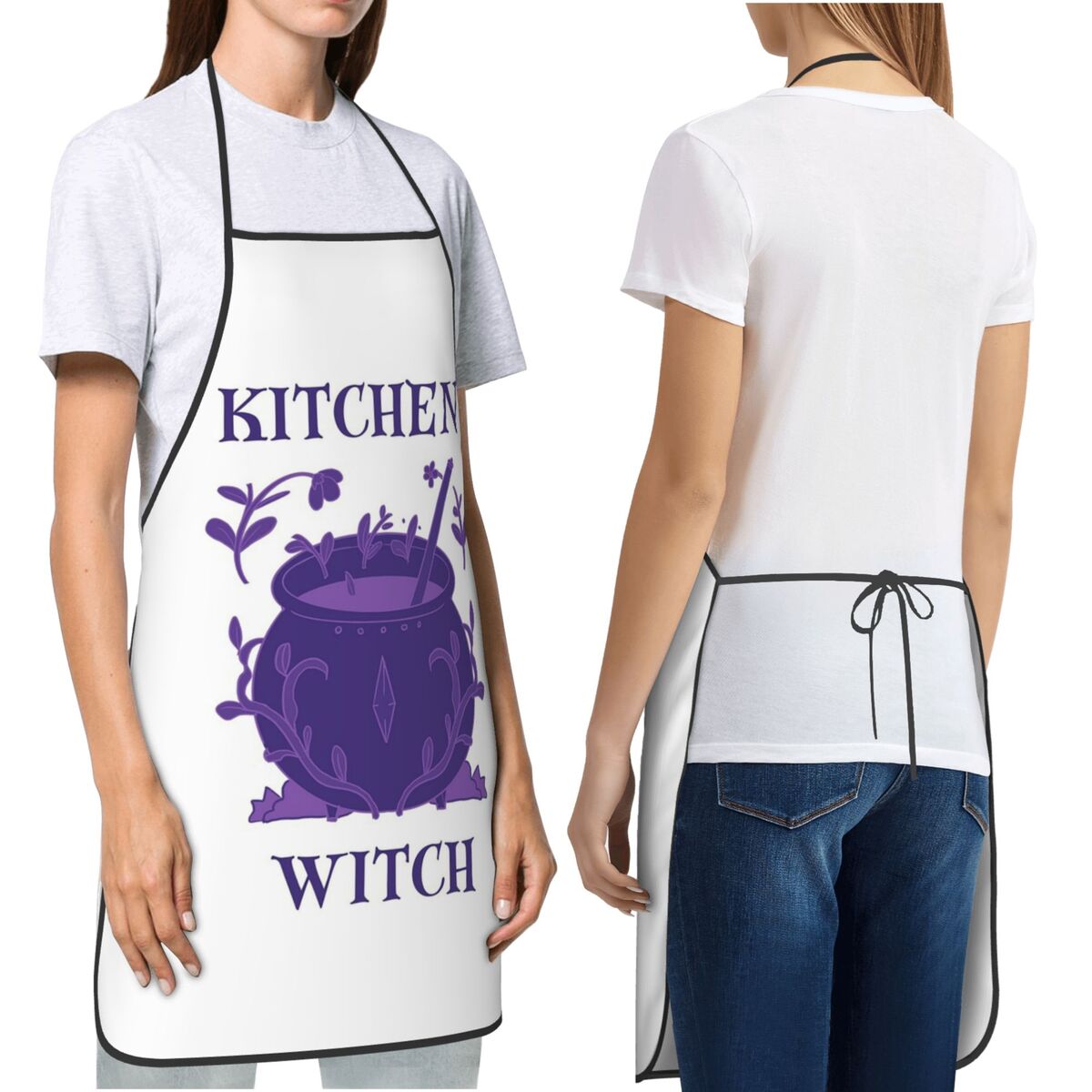 Avental Roxo Kitchen Witch par - Kitchen Witch Baking avaliação e preço