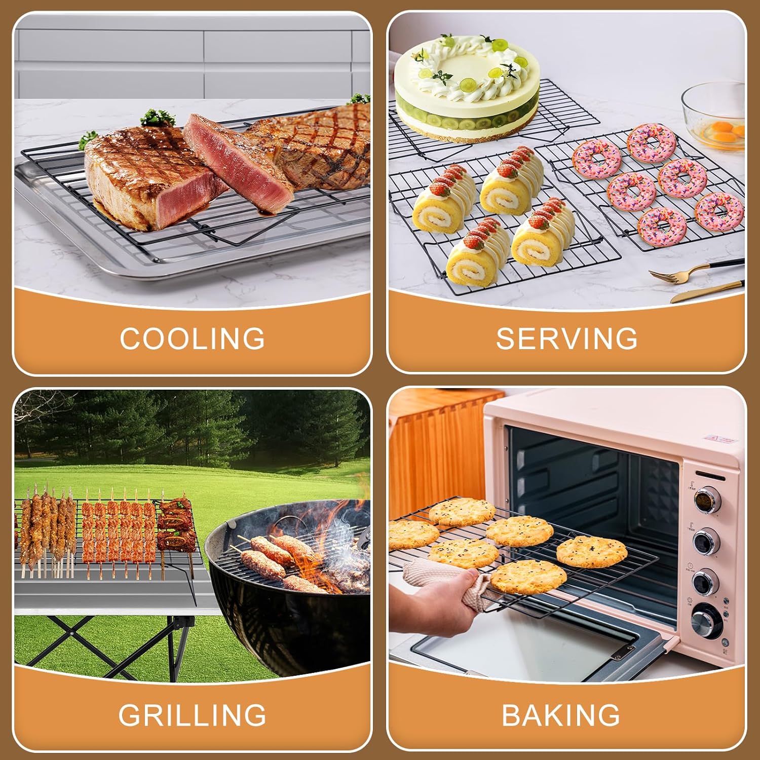 3-Tier Cooling Racks, Empilháv - Kitchen Baking Supplies avaliação e preço