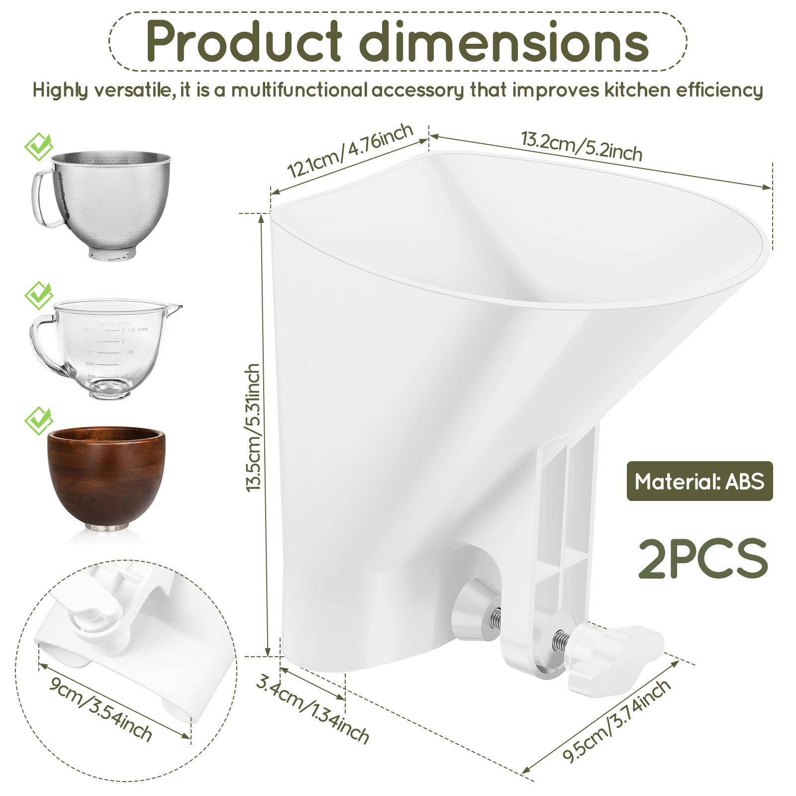 Funil de Farinha Antiderramame - Kitchen Baking Mixer avaliação e preço