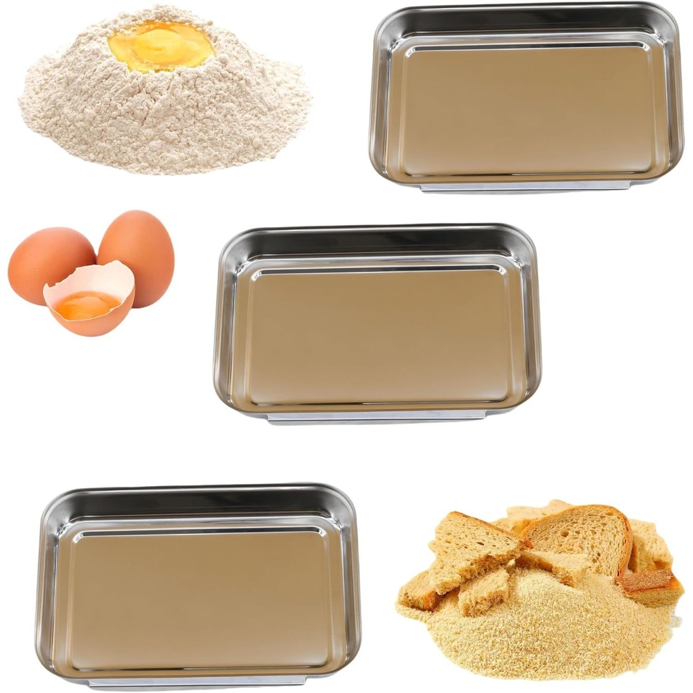Conjunto de 3 Bandejas de Aço  - Kitchen Baking Station avaliação e preço